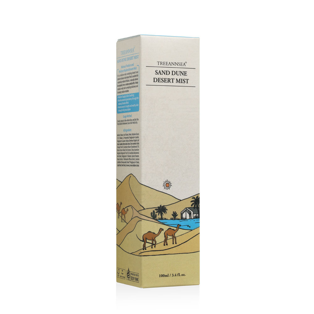 TREEANNSEA Sand Dune Desert Mist 100ml | Facial Spray | Korean Skin Care, Hydrating, Mild Exfoliation, Vegan, Animal Testing Free, Paraben Free