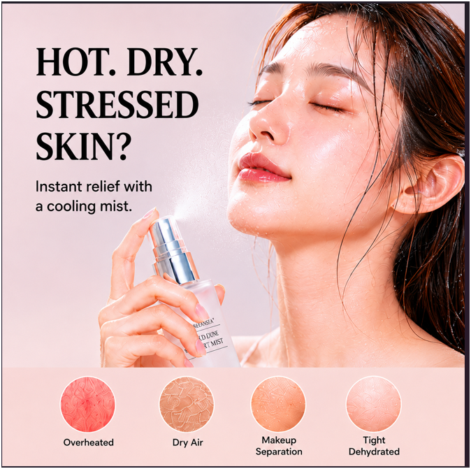 TREEANNSEA Sand Dune Desert Mist 100ml | Facial Spray | Korean Skin Care, Hydrating, Mild Exfoliation, Vegan, Animal Testing Free, Paraben Free
