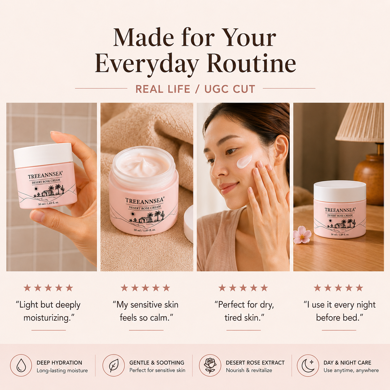 [NEW 26.07]TREEANNSEA Desert Rose Cream 50g, korean skincare